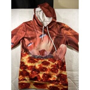 Ahegao Face Hoodie Anime Manga Men Women Sweatshirt Pullover Size Large